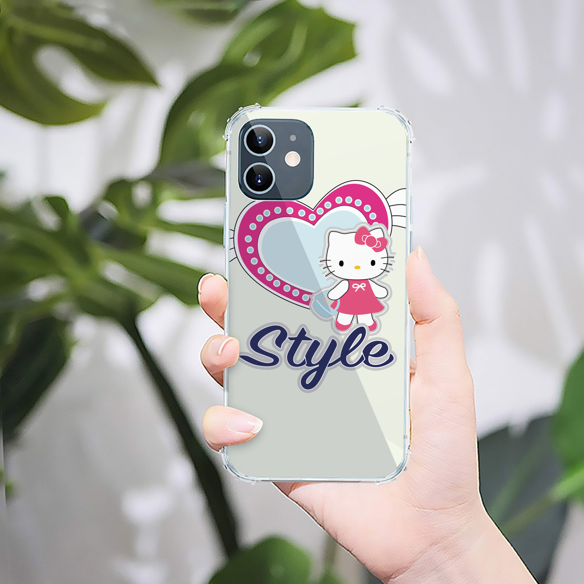 （画像用） Hello Kitty ハローキティ 【iPhone 12シリーズ対応】透明スマホケース（クリアソフトケース）